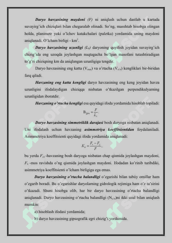 Daryolar haqidagi umumgeografik ma`lumotlar 7