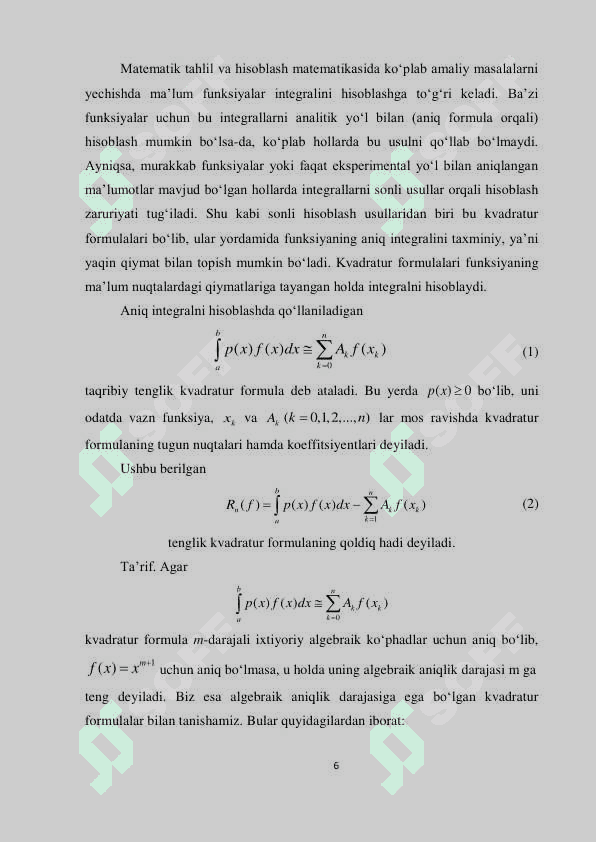 Kurs ishi(sonli usullar, Hisoblash usullari) 5
