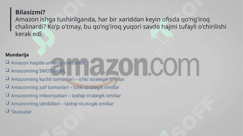 Amazon Swot tahlili 3