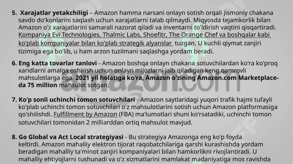 Amazon Swot tahlili 7