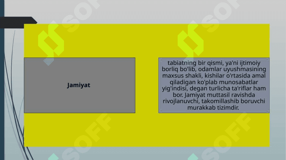 Jamiyat falsafasi. 6