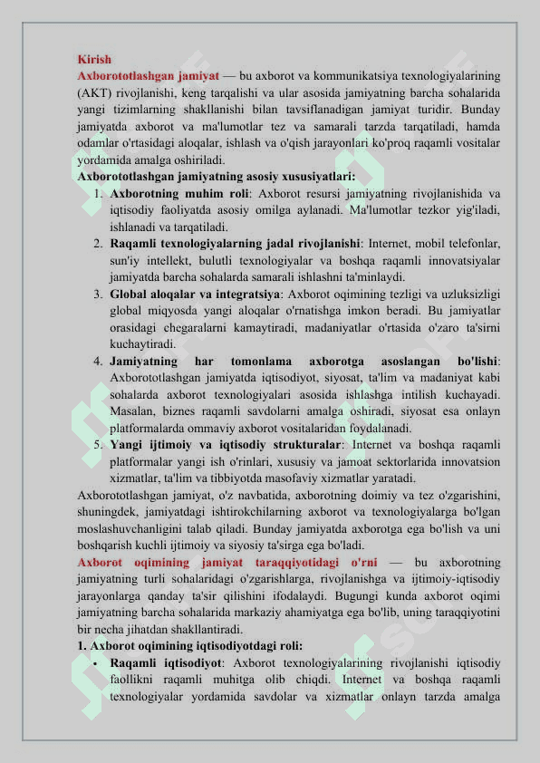 Axborototlashgan jamiyat taraqiyotida axborot oqimining kuchayishi va muammolari 3