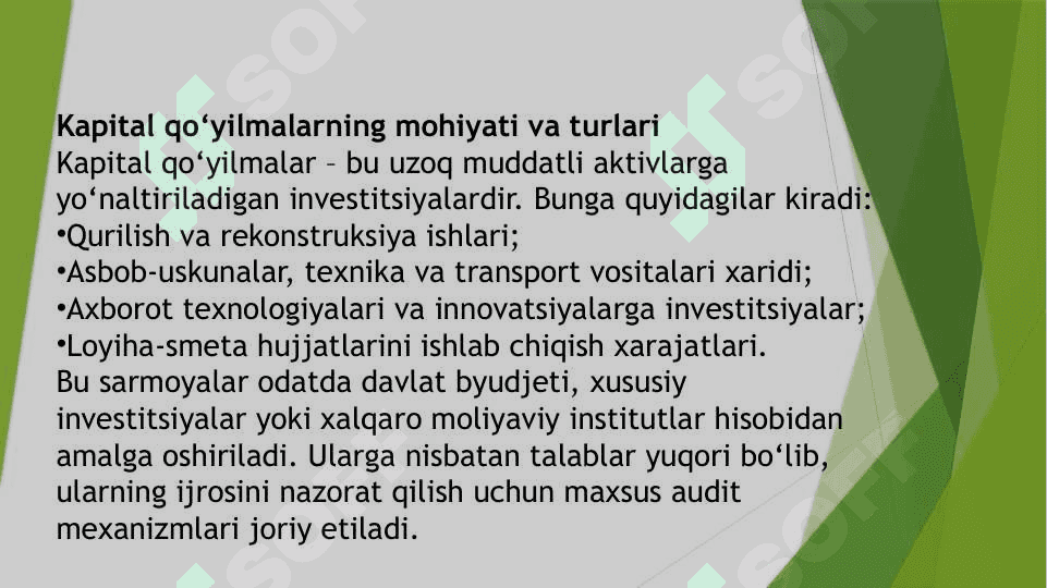 Moliyaviy investitsiyalar auditi. 3