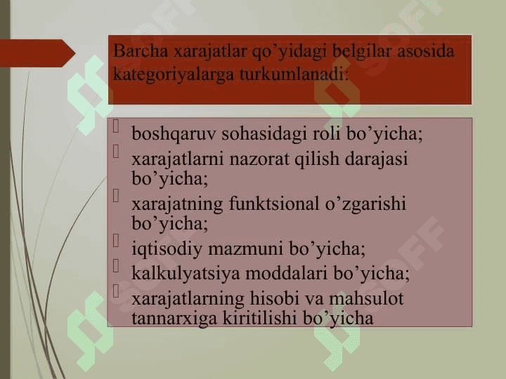 Ishlab chiqarish xarajatlari auditi. 8