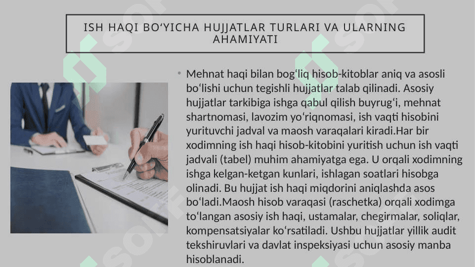Mehnat haqi bo’yicha hisob-kitoblar auditi 5
