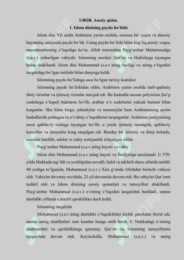 Islom dini xaqida 3