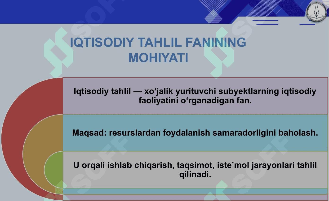 Iqtisodiy tahlil faning metodi va uning oziga xos muhim xususiyatlari 4