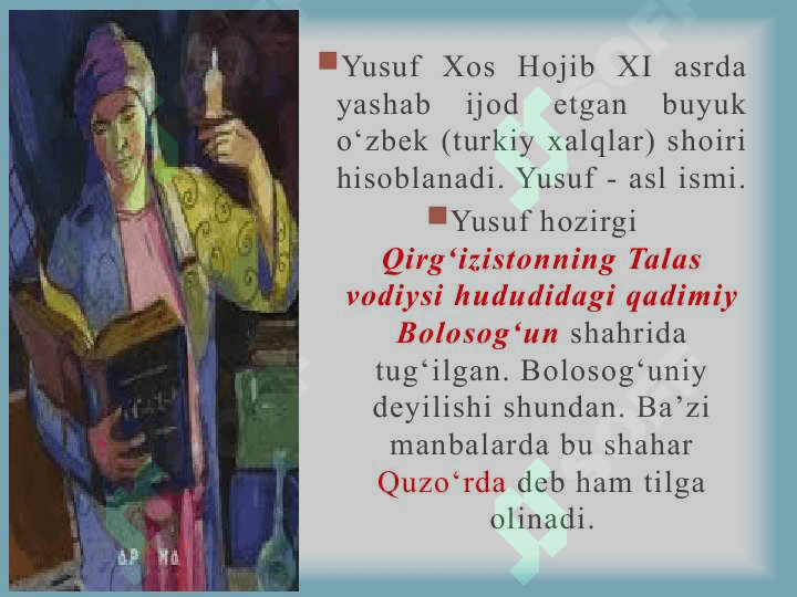 Yusuf Xos Hojib 3