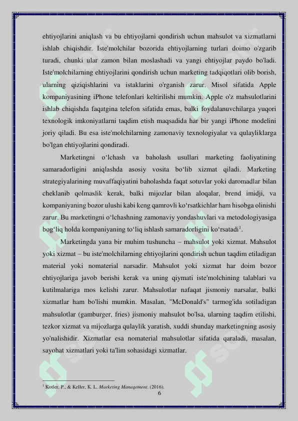 Marketing va uning vazifalari 6