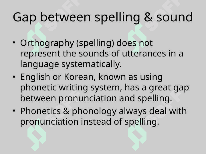 Spelling and pronunciation 2