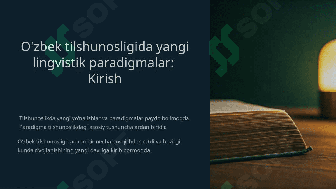 O'zbek tilshunosligida yangi  lingvistik paradigmalar 2