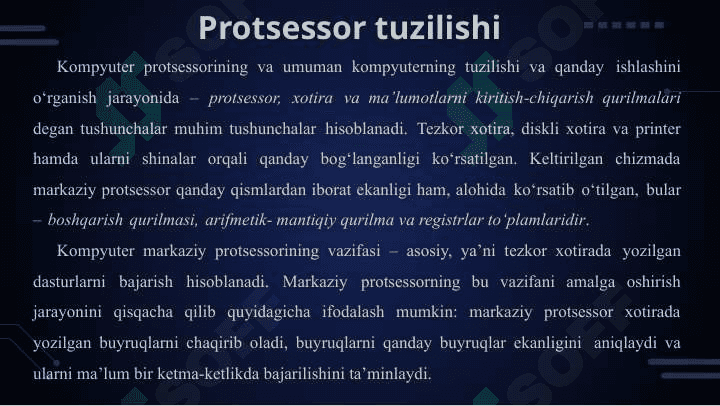 Protsessor tuzilishi 2