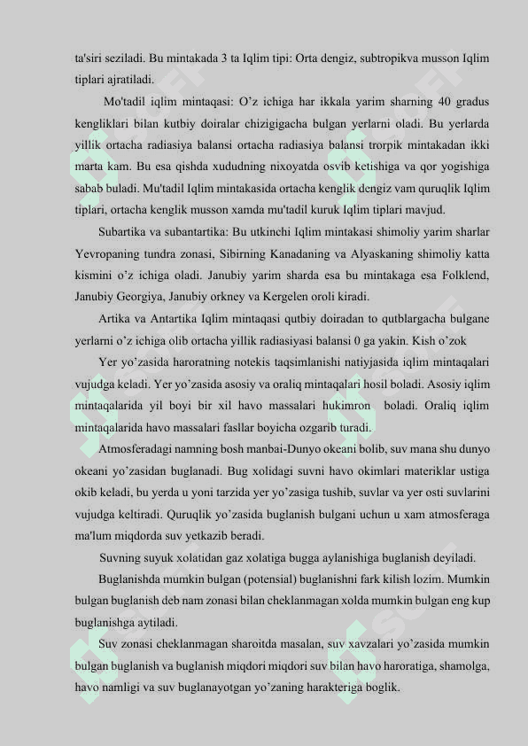 İqlim mintaqalari 5