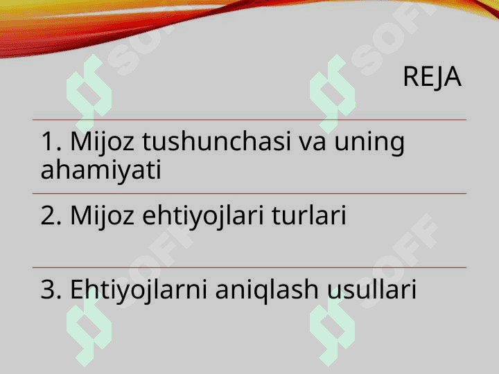 MIJOZLARNI EHTIYOJLARINI ANIQLASH 2