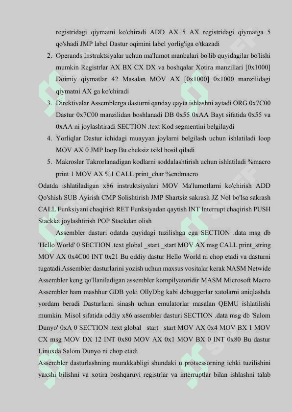 O‘rnatilgan tizimlarda assembler dasturlash 7