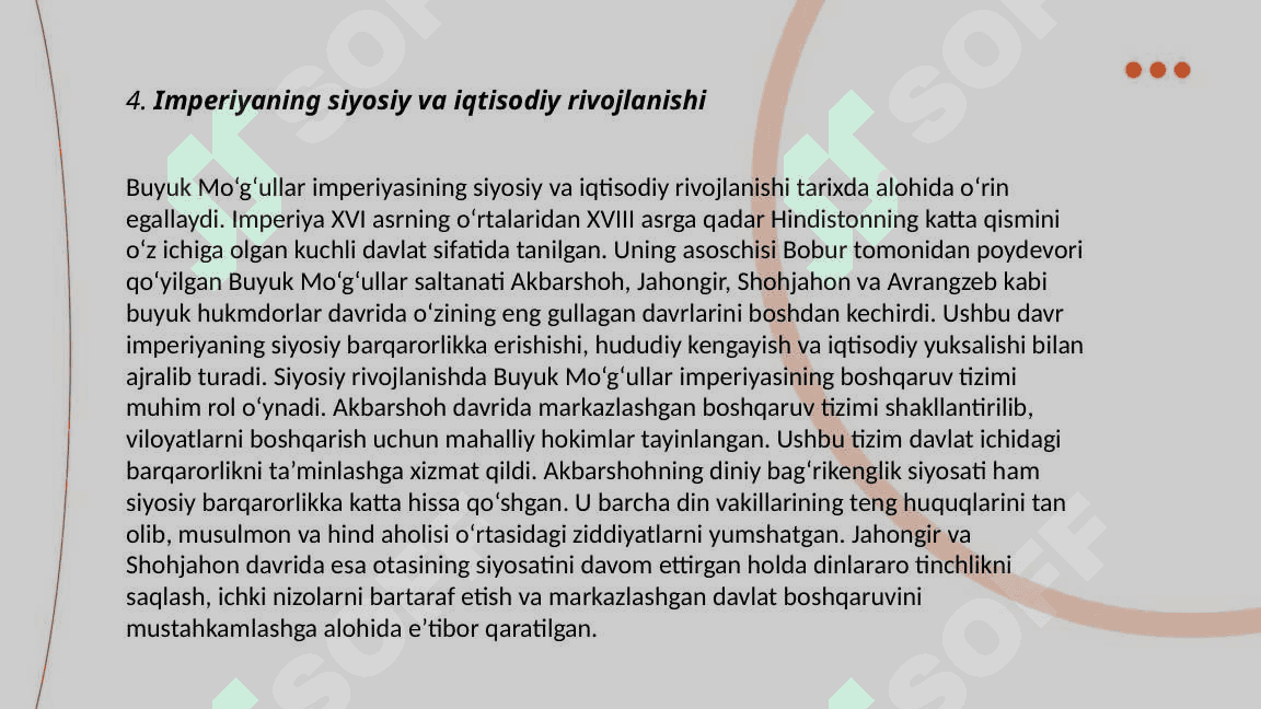 XVI-XVII asrlar Hindiston: Boburiylar imperiyasining kengayishi 6
