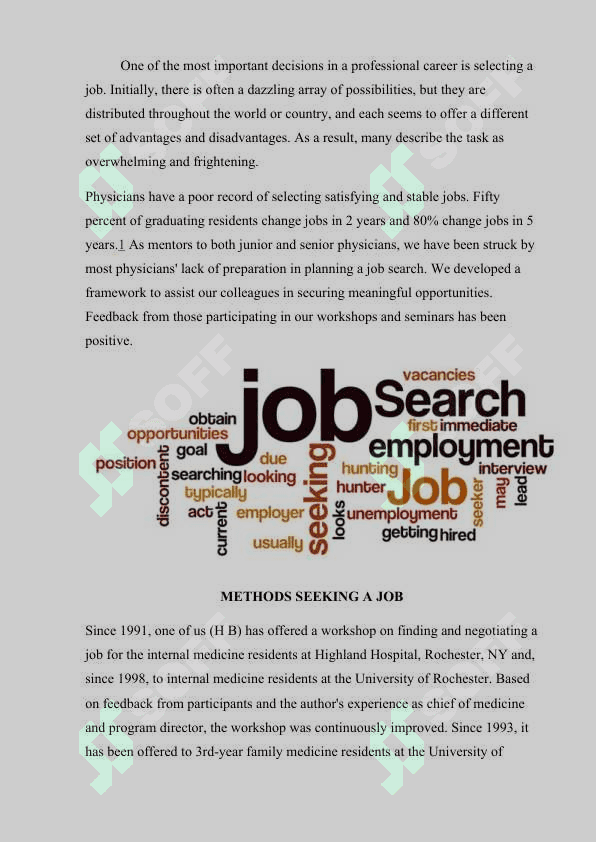 SEEKING A JOB 2
