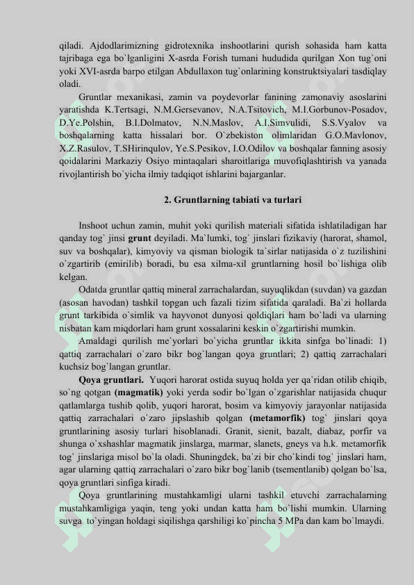 GRUNTLARNING  GEOLOGIK XOSSALARI 3