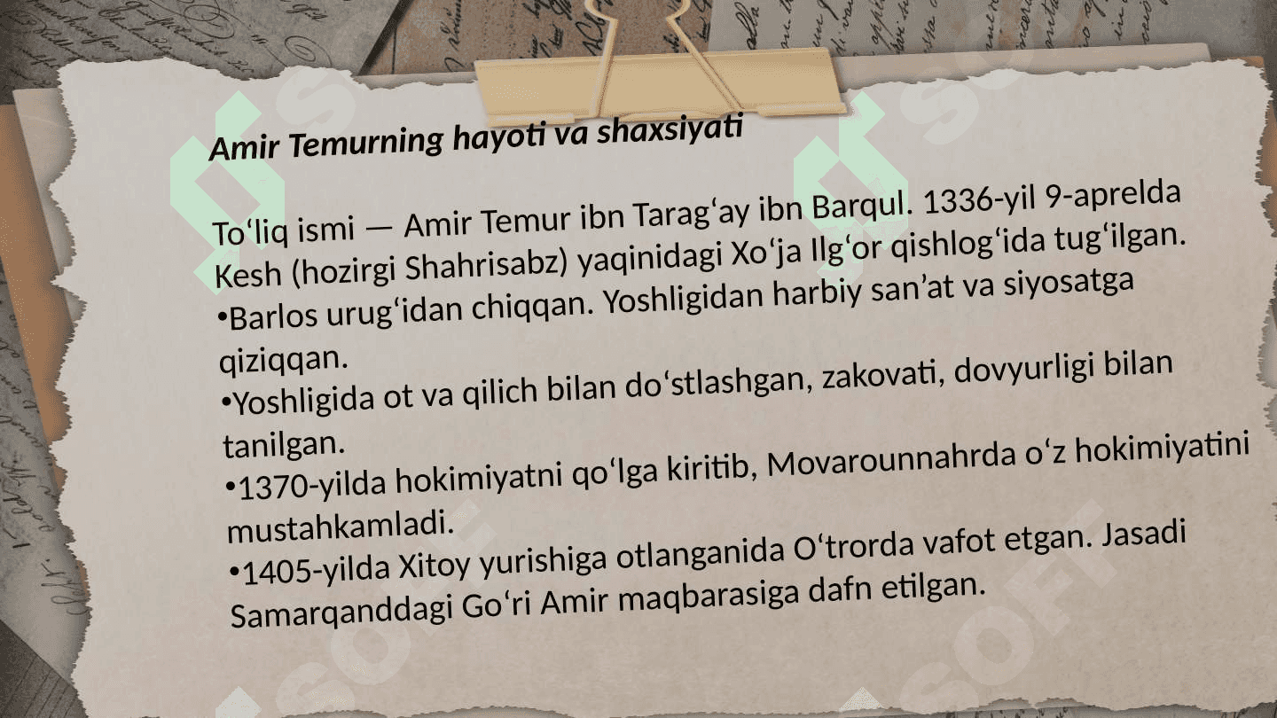 Amir Temur — buyuk davlat arbobi 3