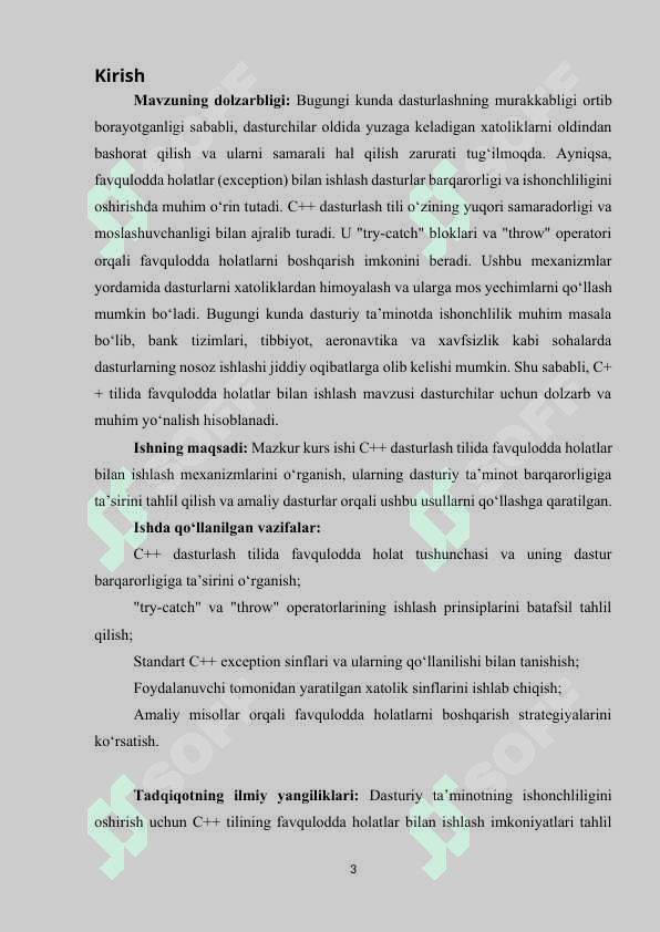 C++ dasturlash tilida favqulodda holatlar bilan ishlash 3