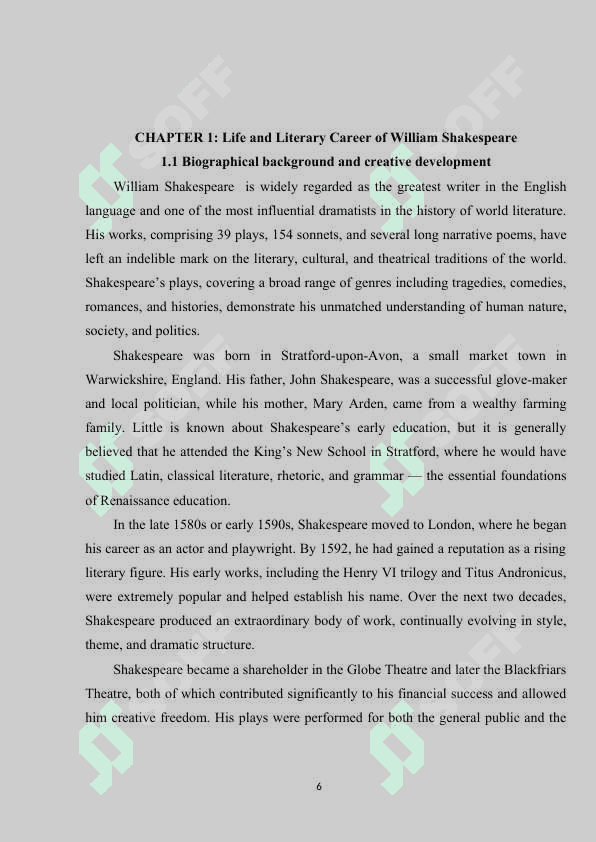 Shakespeare's Historical Plays. 6