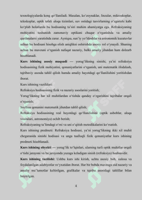 REFRAKSIYA HODISASI. 4