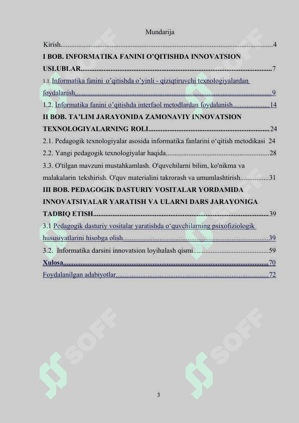 Informatika fanini o’qitishda innovatsion uslublarni ishlab chiqish va ularni dars jarayoniga tadbiq etish 3