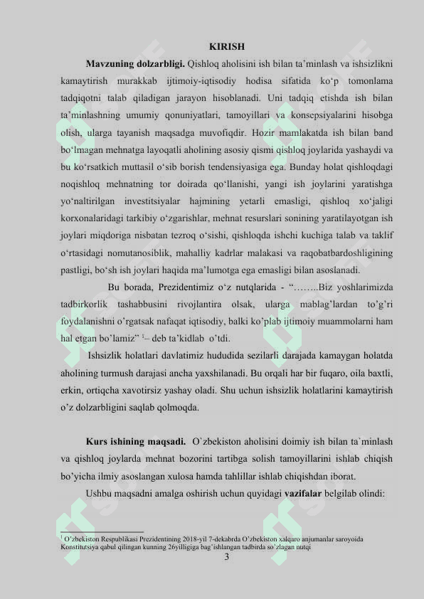 QISHLOQ JOYLARDA MEHNAT BOZORINI DAVLAT TOMONIDAN TARTIBGA SOLISH VA AHOLI BANDLIGINI TA’MINLASH MEXANIZMINI TAKOMILLASHTIRISH 3