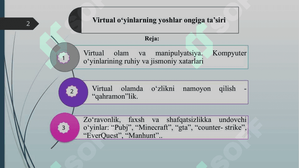 VIRTUAL O‘YINLARNING YOSHLAR ONGIGA TA’SIRI 2