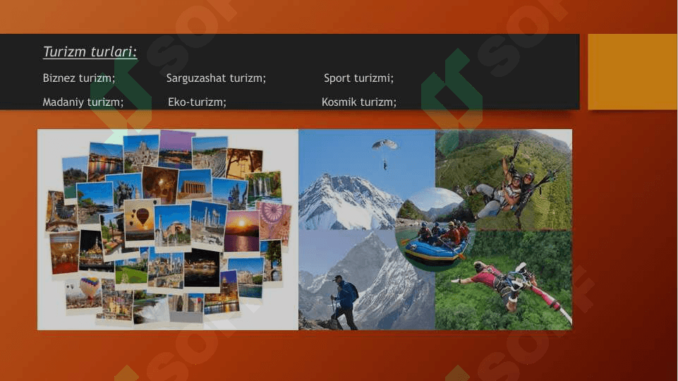 Turizm turlari ppt pptx 3
