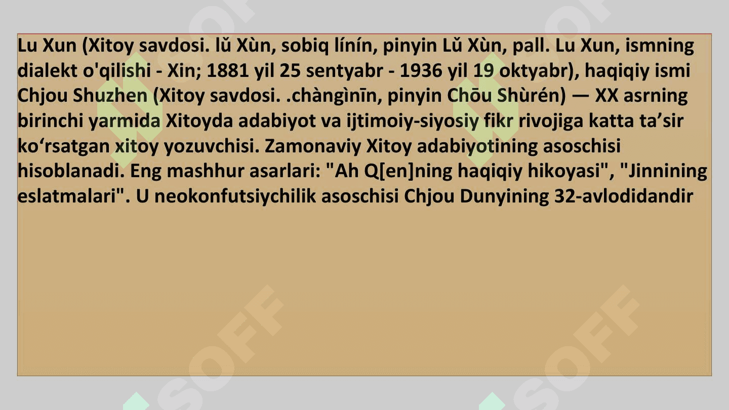 Lu Sin hayoti va ijodi 2