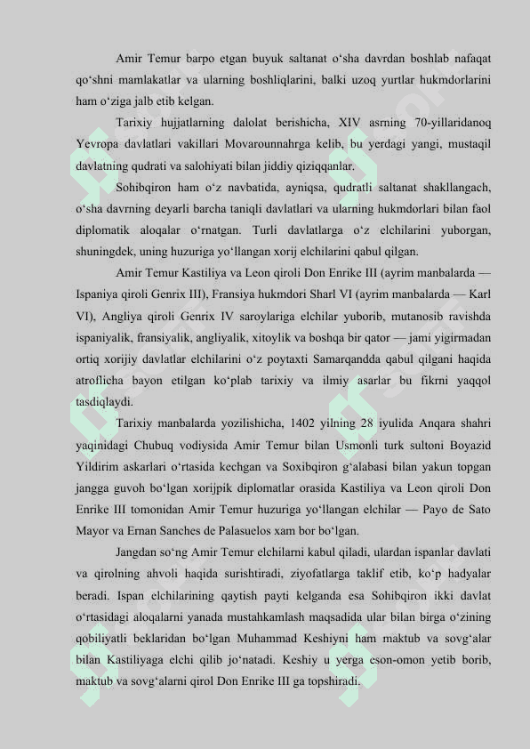 BUYUK SOHIBQIRON AMIR TEMUR – BUYUK DAVLAT ARBOBI 5