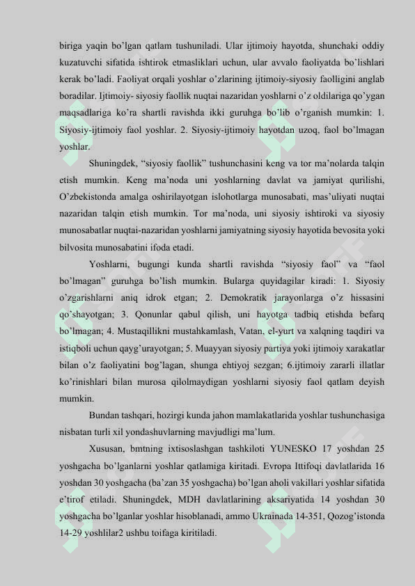 O‘ZBEKISTONDA YOSHLARGA OID DAVLAT SIYOSATINING AMALGA OSHIRILISHI 8