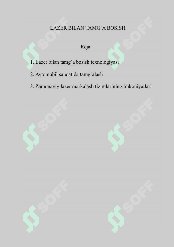 LAZER BILAN TAMG`A BOSISH 2
