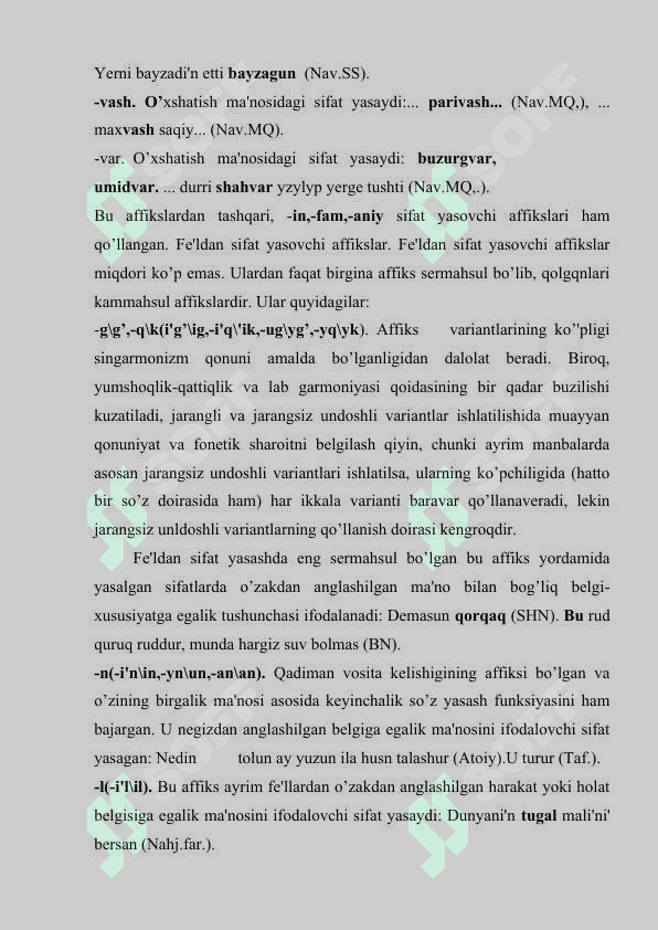 SIFAT SO’Z TURKUMI 6