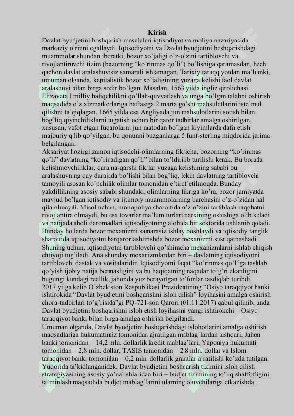 “Davlat byudjetini boshqarish” 2