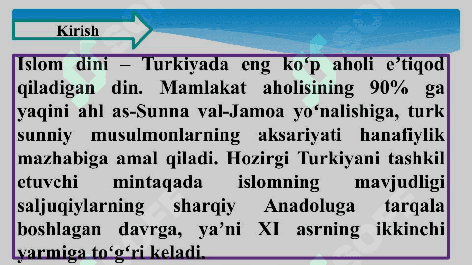 TURKIYADA ISLOM DINI SLAYD 4