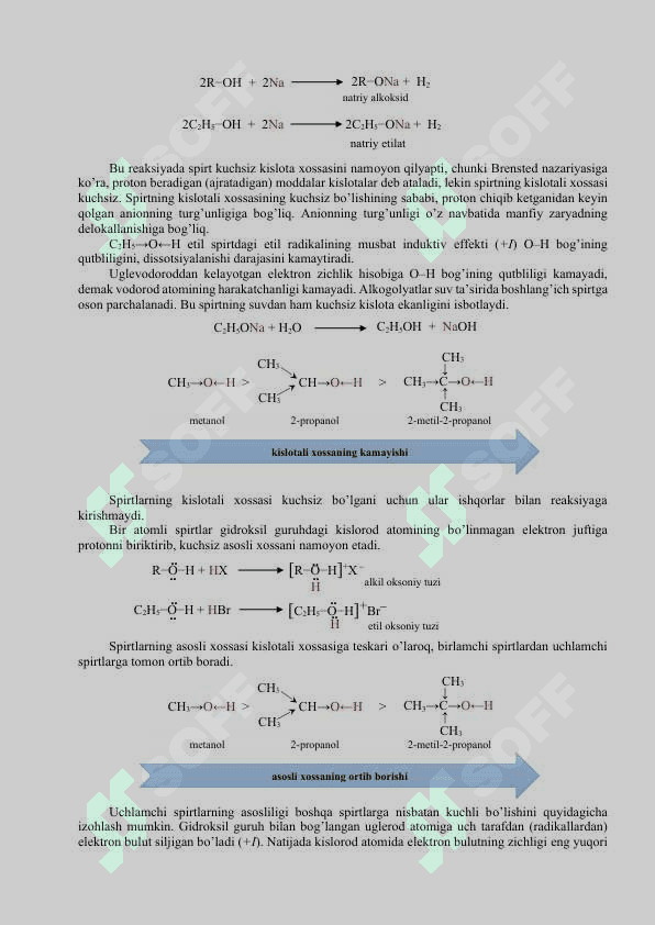 Gidroksil guruh saqlagan  birikmаlаr – spirtlar, fenollar 5