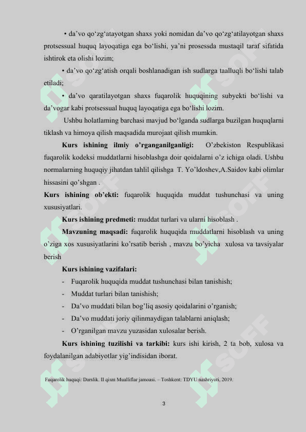 FUQAROLIK HUQUQIDA MUDDATLAR 3