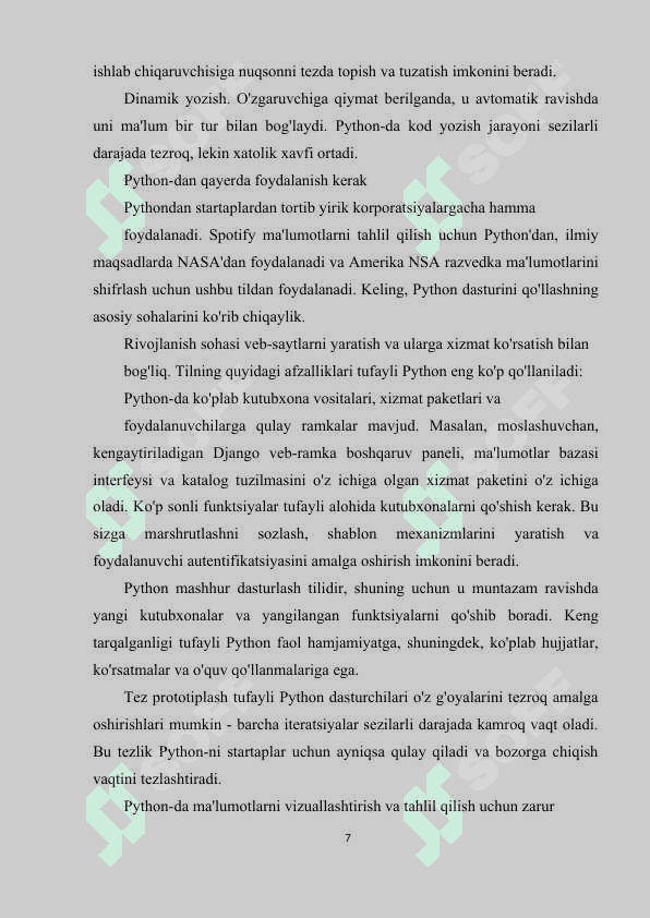 Python kutubxonasi va uning tuzilishi 7