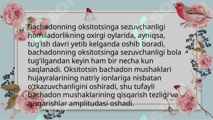 Bachadon mushaklariga ta'sir etuvchi moddalar 5