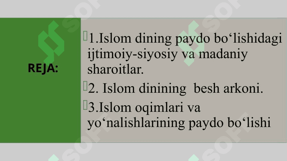 ISLOM DININING TARIXI VA MOXIYATI 2