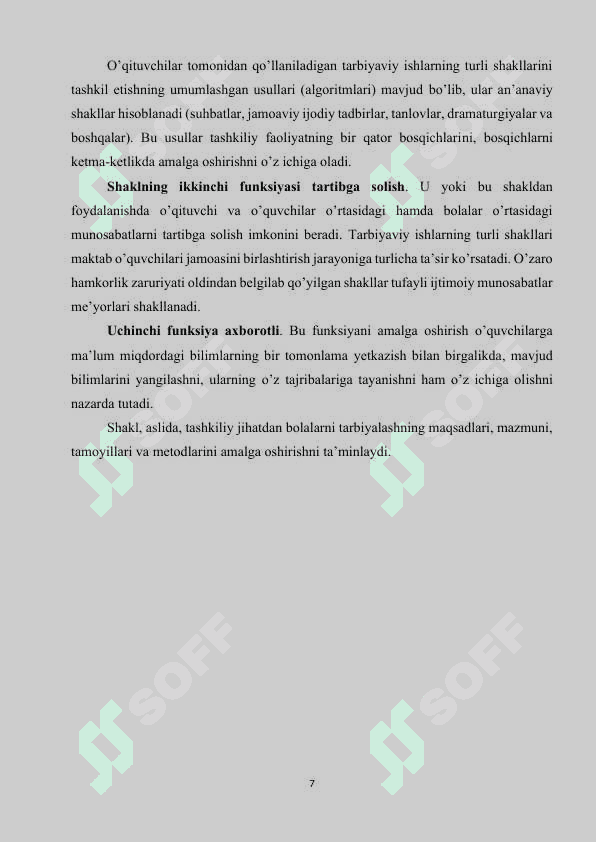 SINF FAOLLARINI ANIQLASH VA TARBIYALASH USULLARI 7