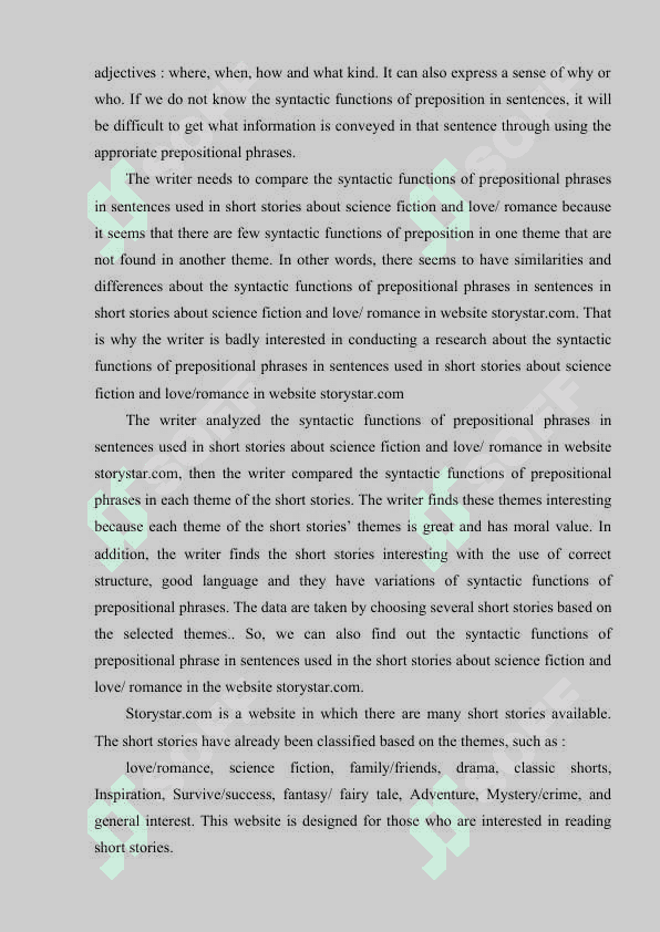 Syntactic functions of the prepositional phrase 3