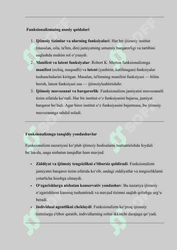FUNKSIONALIZM  va uning asosiy qoidalari. NEEOFUNKSIONALIZM 3
