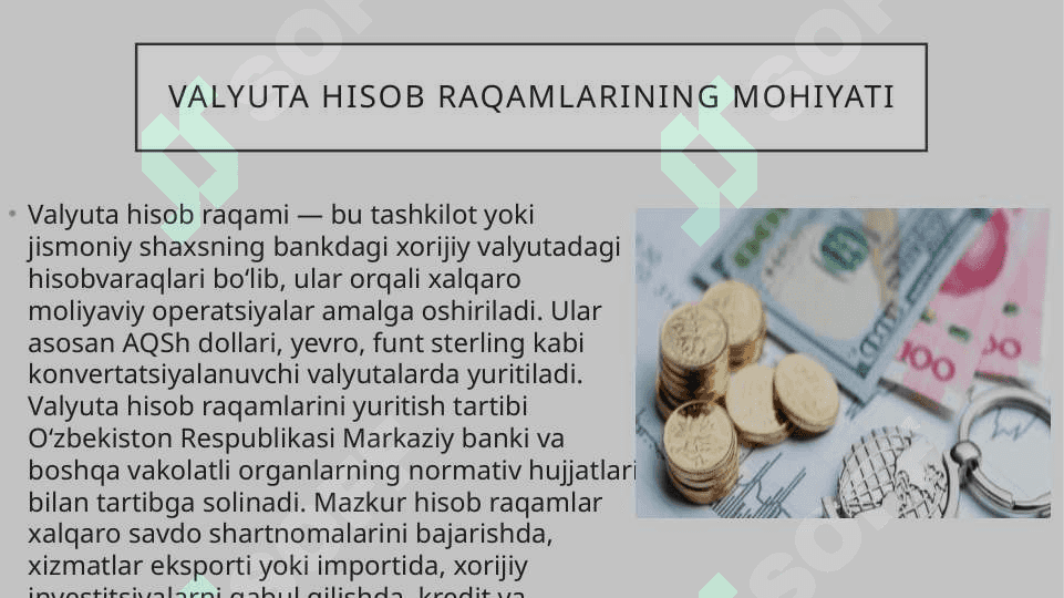 Valyuta hisob raqamidagi pul mablag'lari harakatini tekshirish 4