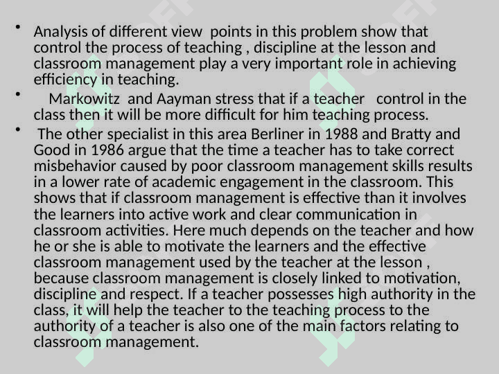 Classroom management 3