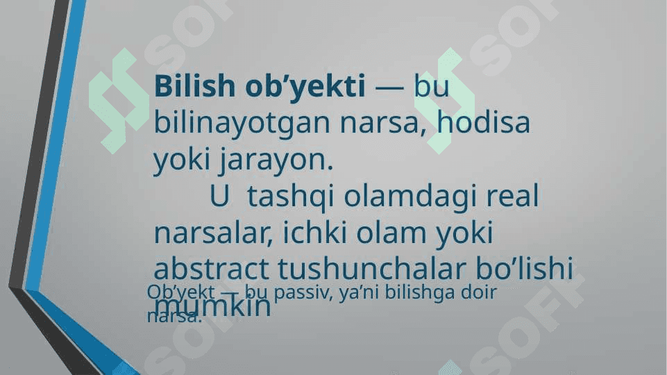 Bilish nazariyasi (Epistemologiya) 4