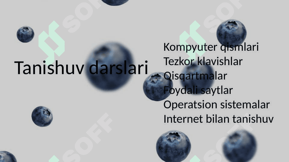 Kompyuter savodxonligi darslari bo'yicha taqdimot 3