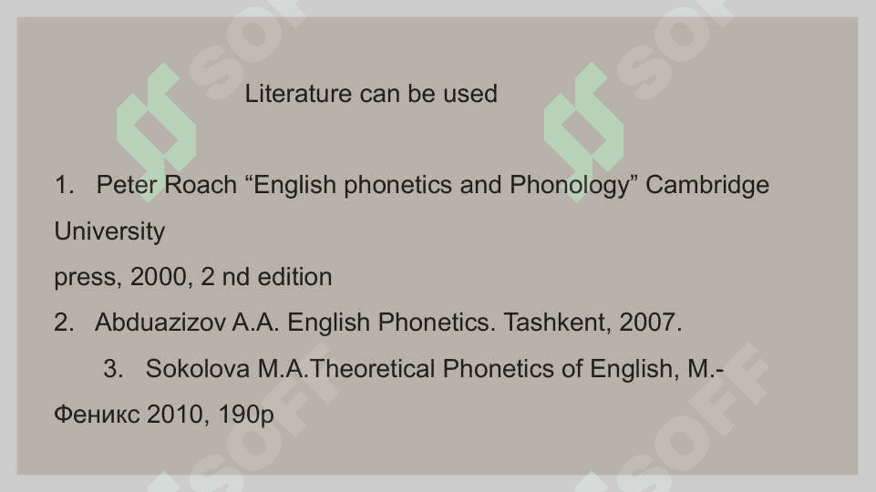 Phonetics as a branch of linguistics. 2